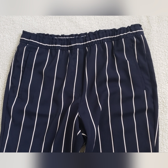Navy striped summer pant sz 10 H&M - Picture 4 of 7